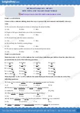 Đề thi giữa kì 1 Tiếng Anh 7 iLearn Smart World - Đề số 5
